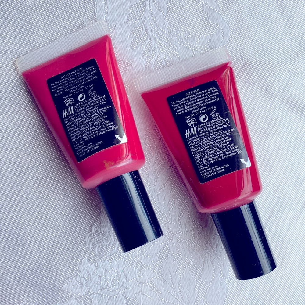 NWOT.  H&M Lip tint set of 2 extra large sizes of deeply pigmented colors. - Picture 2 of 4